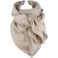 wundabaa Halstuch Musselin in Farbtönen beige, braun, gelb, Rand in Bauschgarn, unifarben