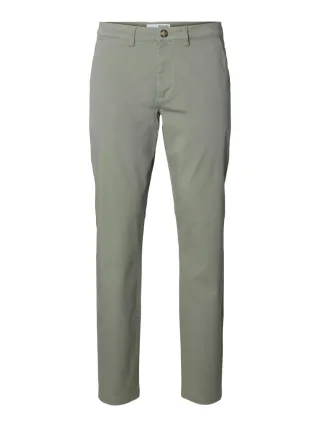 Selected - Slim Fit Flex Chino grau/grün - Gr. - 32