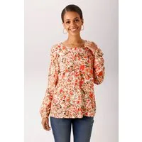 Aniston CASUAL Schlupfbluse mit farbharmonischem Blumendruck - NEUE KOLLEKTION