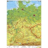 STIEFEL Wandbild Stiefel Landkarte Deutschland physisch (67 x 91 cm)