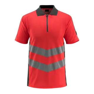 MASCOT Murton Polo-Shirt SAFE SUPREME Hi-vis Rot / Dunkelanthrazit L - 50130-933-22218-L