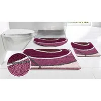 OTTO home Badematte Juna mit Muster, Badvorleger, Badezimmer Teppich, Duschvorleger, Höhe 20 mm, rutschhemmend beschichtet, strapazierfähig, Polyester, rechteckig, besonders weich, Design, Badematten, Badteppich