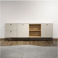 Home affaire Lowboard San Pedro (1 St), TV-Lowboard mit Türen, Schubkasten & Soft-Close - (B/T/H) 200/40/75 cm