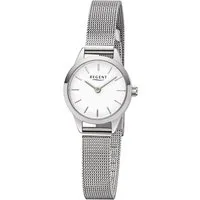 Regent Quarzuhr Regent Damen Uhr F-1165 Metall Quarz, (Analoguhr), Damen Armbanduhr rund, klein (ca. 18mm), Metallarmband