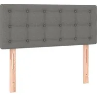 vidaXL Bett Kopfteil Dunkelgrau 80x5x78/88 cm Stoff (1-tlg)