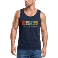 Neverless Tanktop Herren Tank Top California Dreaming Summer Party Palmen Palms Retro mit Print