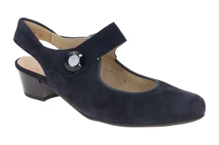 ara 12-63613 12 CATANIA - HIGHSOFT Sling Pumps Blau Night Extra Weite - Echtl...