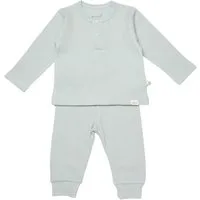 biorganic Langarmshirt & Hose Baby Waffle Smile für Jungen und Mädchen Unisex Langarm (2-tlg., Shirt & Hose) Waffelmuster, Bio-Baumwolle Größe 68-86