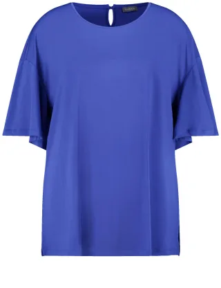 SAMOON - Legeres Shirt blau - Gr. - 48
