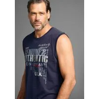 Man's World Muscleshirt ohne Ärmel, bedruckt, Rundhalsausschnitt, aus Baumwolle