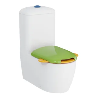 VitrA Sento Kids Stand-WC-Kombination Smooth Flush ohne Spülrand Weiß Hochglanz,7362B003-0585 7362B003-0585