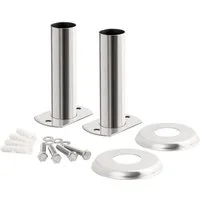 Zelsius Poolleiter Edelstahl Poolleiter Halterung, Ø 40 mm, Flansch Set für Pool Leiter
