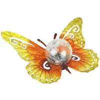 Maximex LED Gartenleuchte Modell Schmetterling, Ein-/Ausschalter, LED fest integriert, Warmweiß, dekorative Gartenbeleuchtung, solarbetrieben, witterungsbeständig