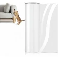 FOUORTUNATE-BEE Schutzfolie Transparente Katzen-Kratzschutzfolie selbstklebend, 30 cm × 5 m, Kratzschutz für Sofa, Wand und Tür – Schutzfolie für Möbel