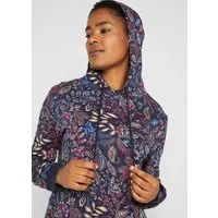 bonprix Sweatkleid mit Kapuze, aus Baumwolle, lockere Passform, mit Tunnelzug