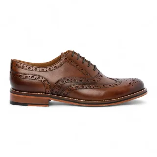 Chapman & Moore Herren-Brogue-Schuhe aus braunem Leder, Oxford-Stil, fürs Büro