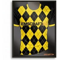 EmsCraft24 Bilderrahmen Trikotrahmen 63 x 83 cm mit Trikot Bügel Halterung EmsCraft24 Fan