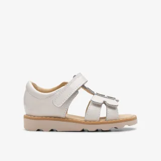 Crown Skip T. Weiße Patent Sandalen