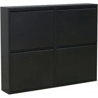 ebuy24 Schuhschrank Pisa Schuhschrank mit 4 Türen. Metall schwarz. Wir