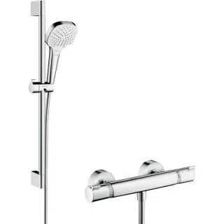 hansgrohe Croma Select E Combi Brausenset 27081400 weiss-chrom, 65 cm Shower Set