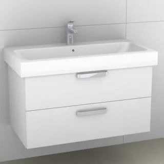 Artiqua 413 Waschtischunterschrank für iCon 124090, 124093 Weiß Glanz, 413-WU2L-K13-7050-68 413-WU2L-K13-7050-68
