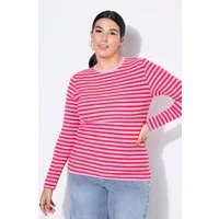 Studio Untold Longsleeve Shirt Slim Shape Ringel Rippjersey Langarm