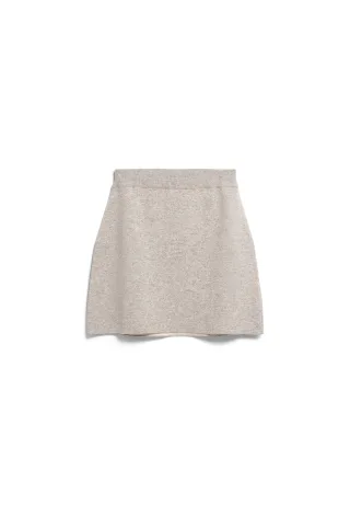 Armedangels - COTTON-WOOL MINI KNIT SKIRT dark honey melange - Gr. - M