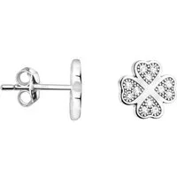 Sofia Milani Paar Ohrstecker Blatt, 925 Silber Damen Schmuck - E0257