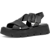 Gabor Keilsandalette, Plateau, Sommerschuh, Riemchensandale mit Kreuzbandage
