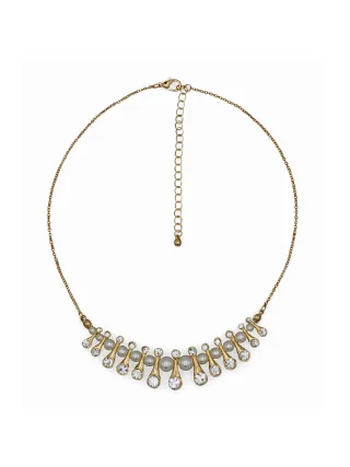 Steuer Modeschmuck Collierkette Collier gold mit Perlen
