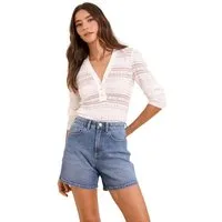 LIPSY Shorts Lipsy Denim-Mom-Shorts (1-tlg)