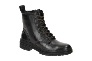 Tamaris 1-25230-41 001 Damen Stiefeletten Schwarz Bequeme Lace Up Boots