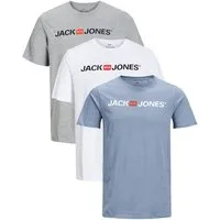 Jack & Jones T-Shirt Stilvolles Slim-Fit oder Regular Shirt mit Printdruck (3er-Pack) Printdruck