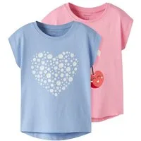 Name It T-Shirt NMFVIGEA 2P CAPSL TOP (Packung, 2-tlg) Baumwolle, regular fit