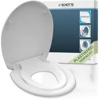 Schütte WC-Sitz FAMILY WHITE, Duroplast, Absenkautomatik, Schnellverschluss, abnehmbarer Kindersitz