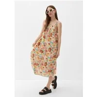 QS Midikleid Kleid Luftiges Midikleid