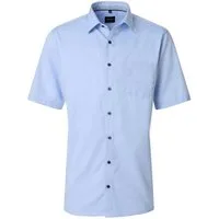 VENTI Kurzarmhemd VENTI Herren Businesshemd Kurzarm Kent Comfort-Fit Hellblau