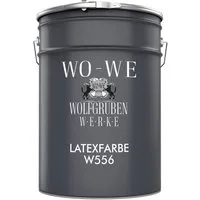 WO-WE Latexfarbe Wandfarbe Abwaschbare Innenweiß Küchenwandfarbe W556, 1-20L, Weiß Seidenmatt