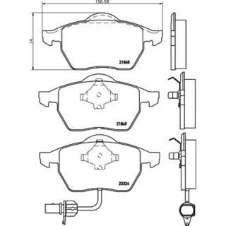 Hella Bremsbel?ge vorne Ford Seat VW Sharan 8DB355008-911