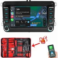 ESSGOO Für VW GOLF 5 6 Plus Touran Tiguan Caddy Passat Polo Carplay Autoradio (RDS, Digitalradio (DAB), FM, AM, Carplay Android Auto Blurtooth Navigationsgeräte)