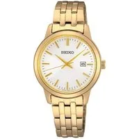 Seiko Quarzuhr SUR412P1, Armbanduhr, Damenuhr, Datum, Edelstahlarmband