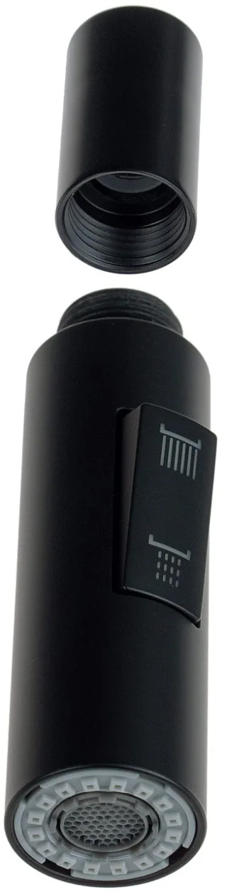 Neuesbad HANDSHOWER + CONNECTOR für Armatur BOC_N74x, Schwarz NB1DEABAN74S1