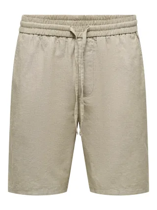 ONLY&SONS - ONSLINUS 0007 COT LIN SHORTS NOOS Coriander - Gr. - M
