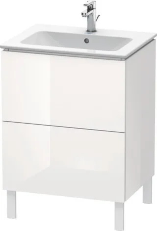 Duravit L-Cube Waschtischunterbau bodenstehend Weiß Hochglanz 620x481x704 mm - LC662502222 LC662502222