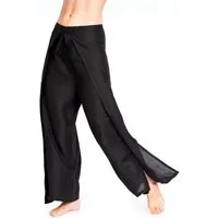 PANASIAM Palazzohose Hosenrock Damen aus leichter Viskose - elegante weite Palazzo Hose Wickelhose einfarbig - gerader Schnitt - luftige Sommerhose Boho Stil