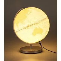 Koopman Globus Weltkarte Weltglobus LED Landkarte Ø 31 cm Weiß Hell, (Stück, 1-tlg), LED-Funktion, 1:51 Mio., LED-Globus, Erdball, Erdglobus