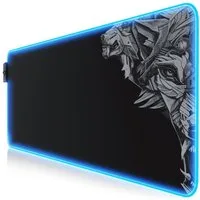 Titanwolf Gaming Mauspad RGB Mousepad 800 x 300 x 3 mm, LED Multi Color XL Tischunterlage, rutschfest, abwaschbar, Geschwindigkeit & Präzision, Titanwolf