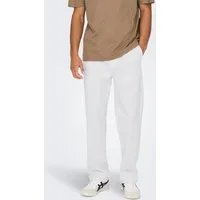 ONLY & SONS Schlupfhose ONSSINUS LOOSE 0007 COT LIN PANT NOOS Baumwolle mit Leinen, locker geschnitten