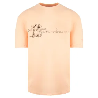 Puma x Michael Lau Long Tee Kurzarm Crew Neck Peach Herren T-Shirt 530362 26