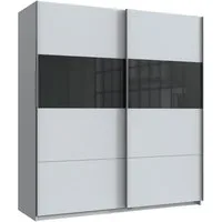 Wimex Schwebetürenschrank Bramfeld Kleiderschrank mit Glaselementen und zusätzlichen Einlegeböden